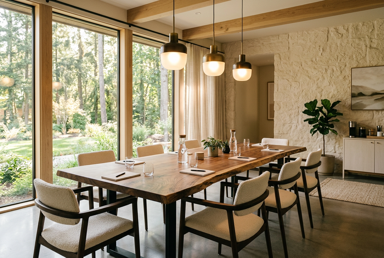 How to Style a Live Edge Dining Table in a Modern Interior