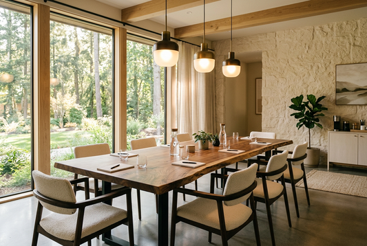 How to Style a Live Edge Dining Table in a Modern Interior